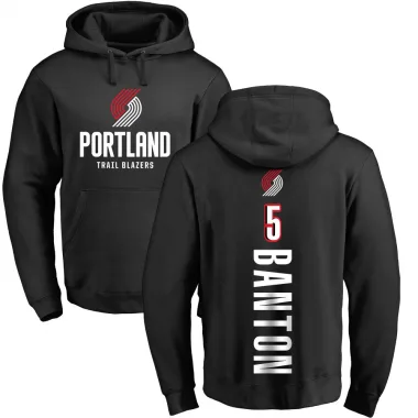 Black Men's Dalano Banton Portland Trail Blazers Branded Backer Pullover Hoodie